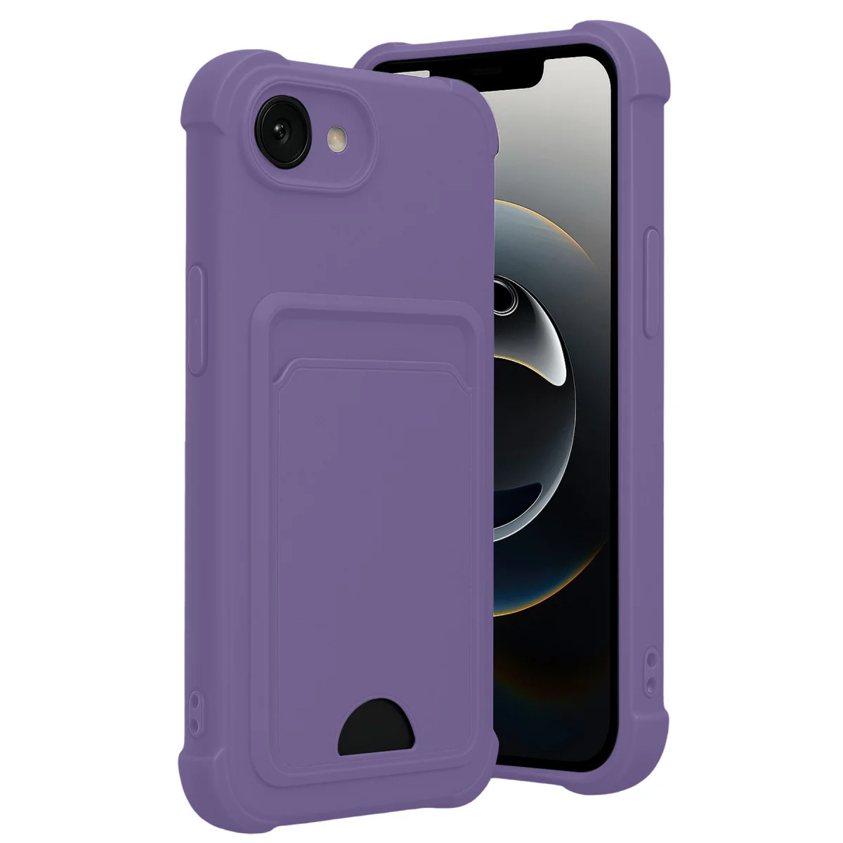 iPhone 16E Kelvin Kartvizitli Silikon - Lila