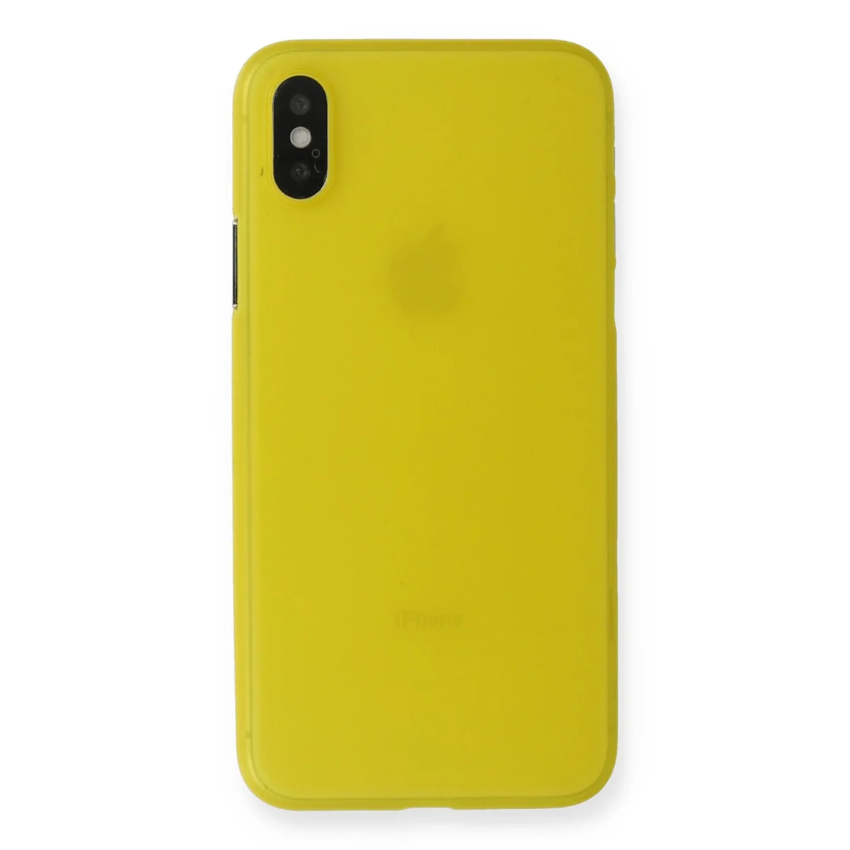 iPhone X Kılıf PP Ultra İnce Kapak - Sarı