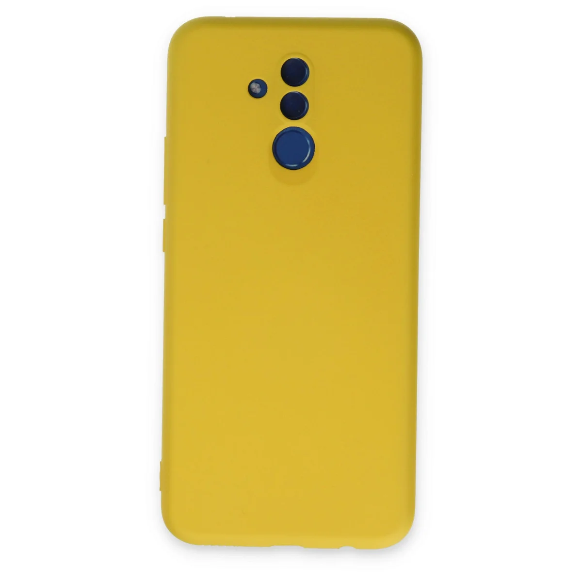 Mate 20 Lite Kılıf Nano içi Kadife Silikon - Sarı