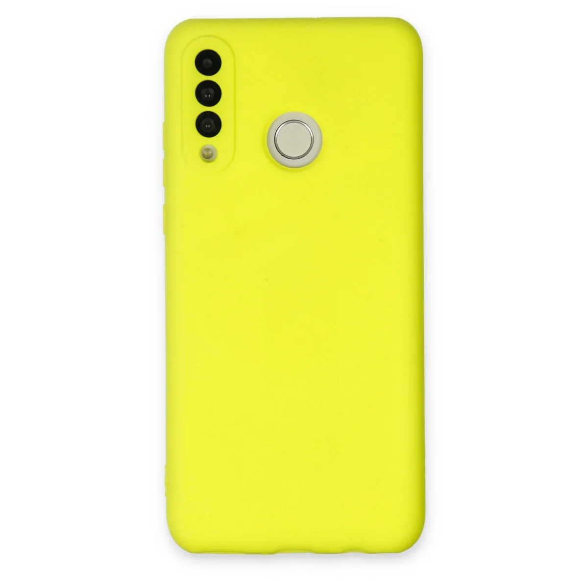 P30 Lite Kılıf Nano içi Kadife Silikon - Sarı
