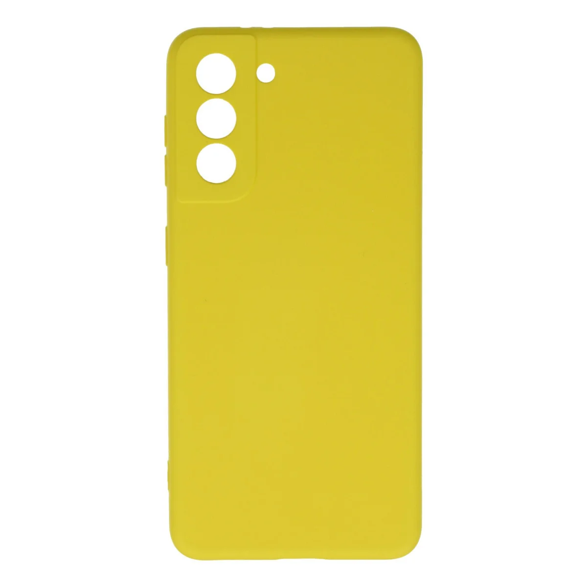 Galaxy S21 Kılıf Nano içi Kadife Silikon - Sarı
