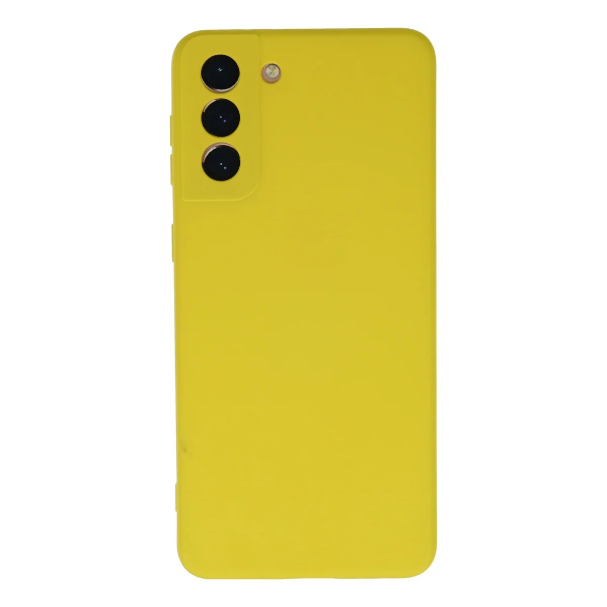 Galaxy S21 Plus Kılıf Nano içi Kadife Silikon - Sarı