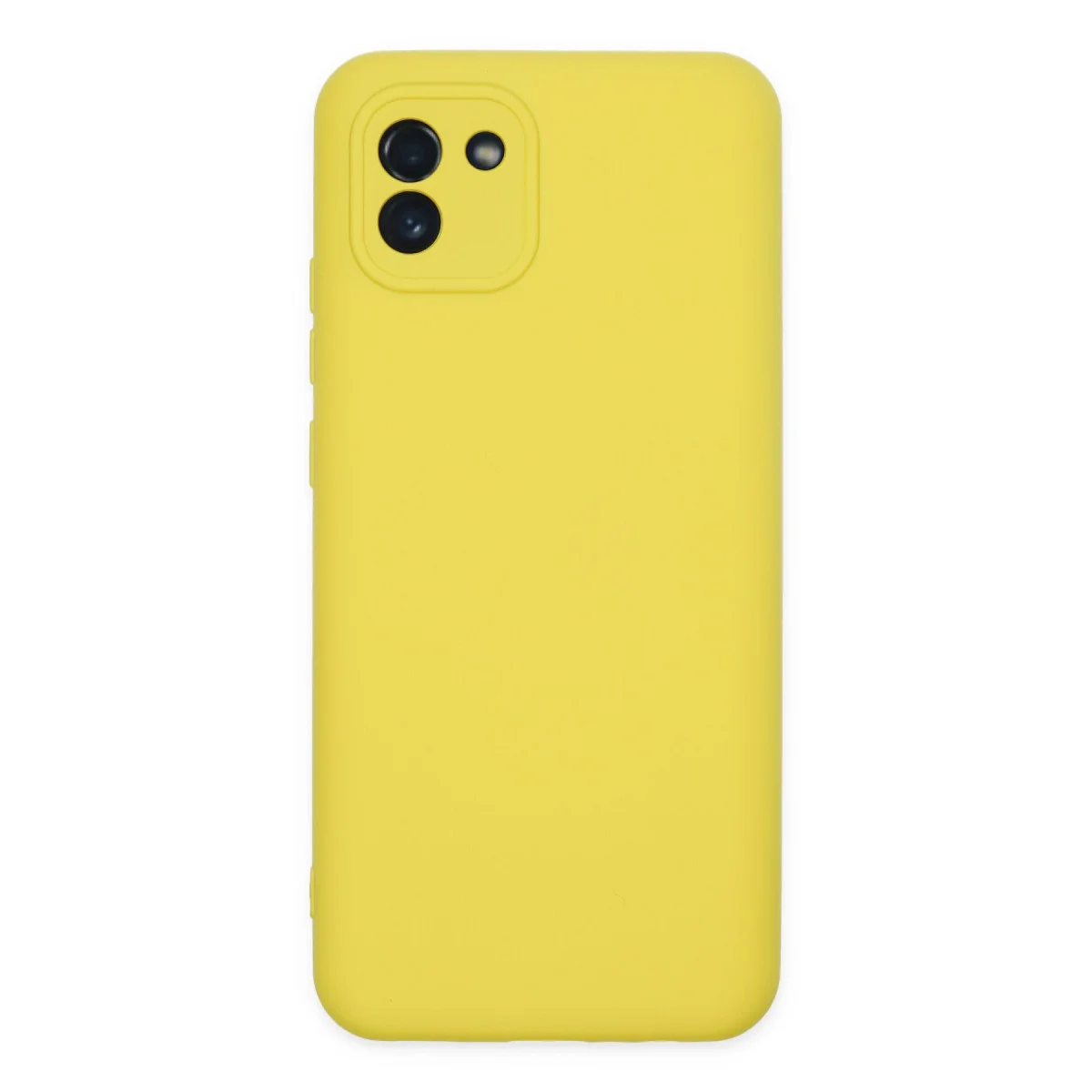 Galaxy A03 Kılıf Nano içi Kadife Silikon - Sarı