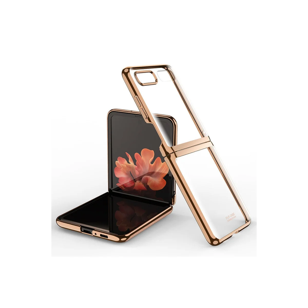 Galaxy Z Flip 4 Kılıf Fold Element Kapak - Gold