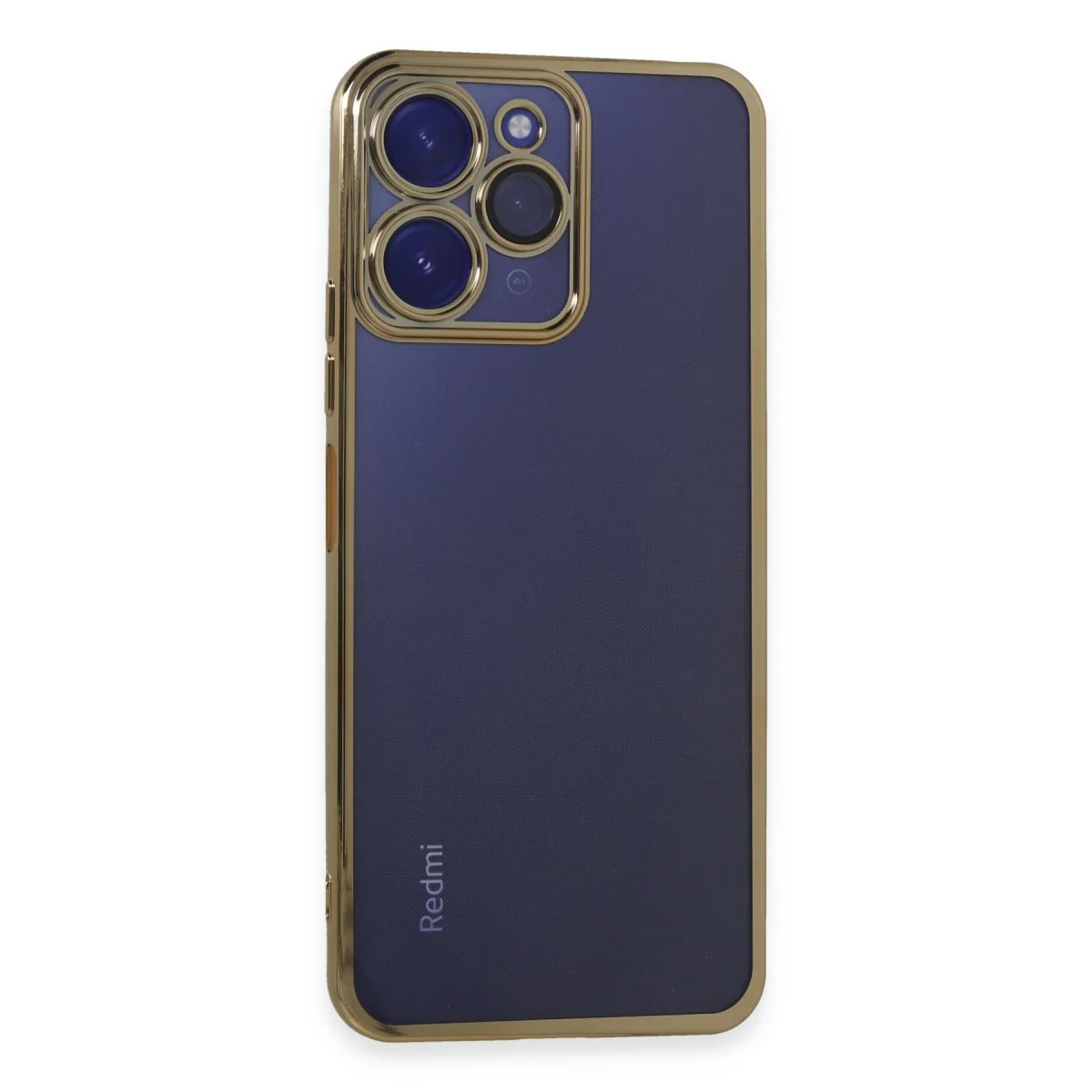 Redmi 12 Kılıf Razer Lensli Silikon - Gold