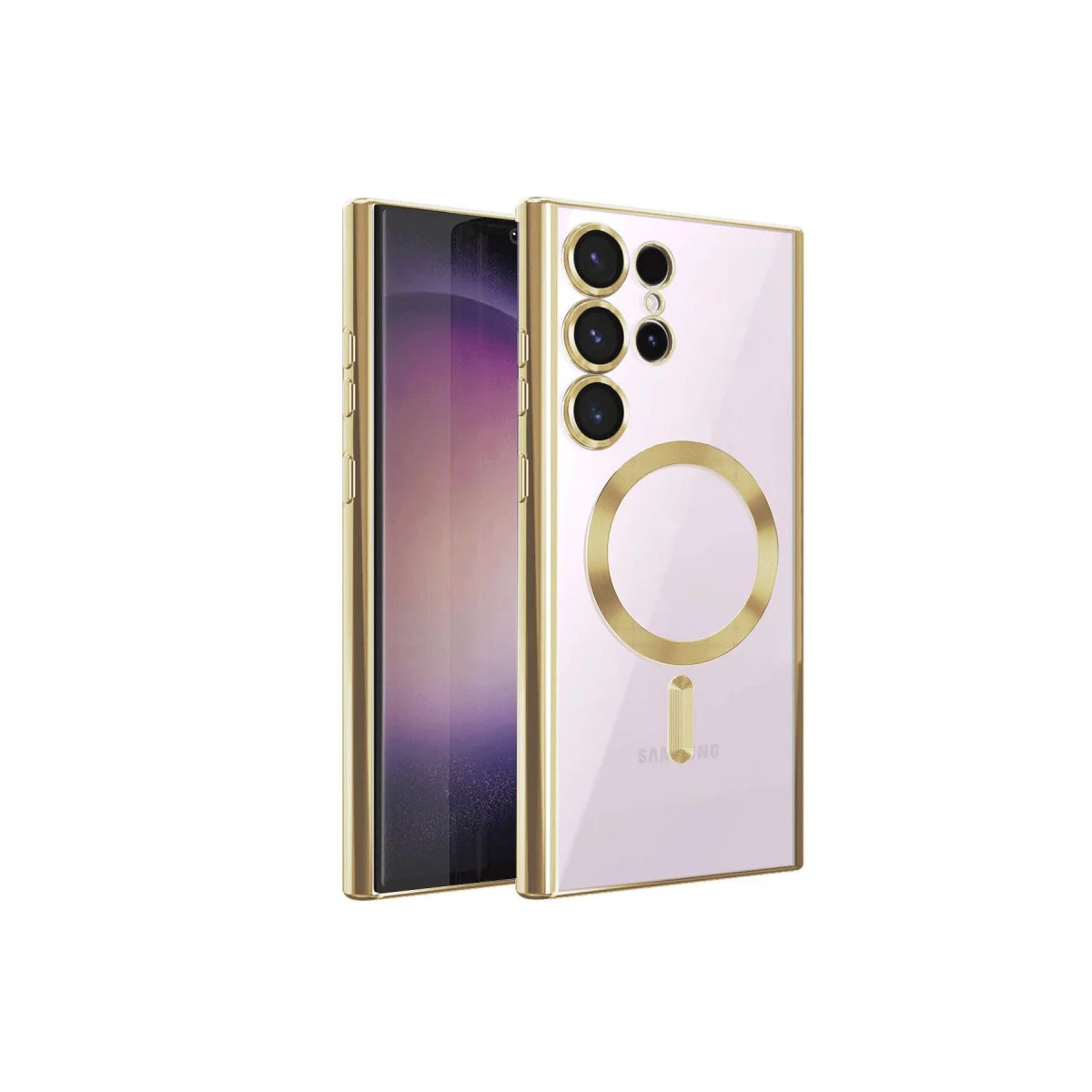 Galaxy S22 Ultra Kılıf Kross Magneticsafe Kapak - Gold