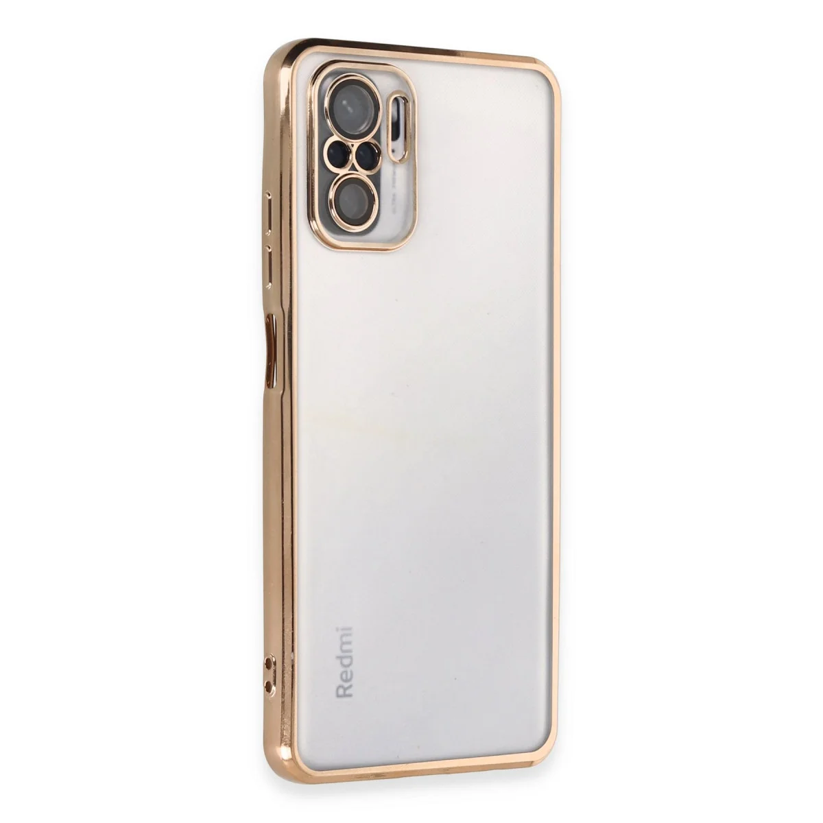 Redmi Note 10 Kılıf Razer Lensli Silikon - Gold
