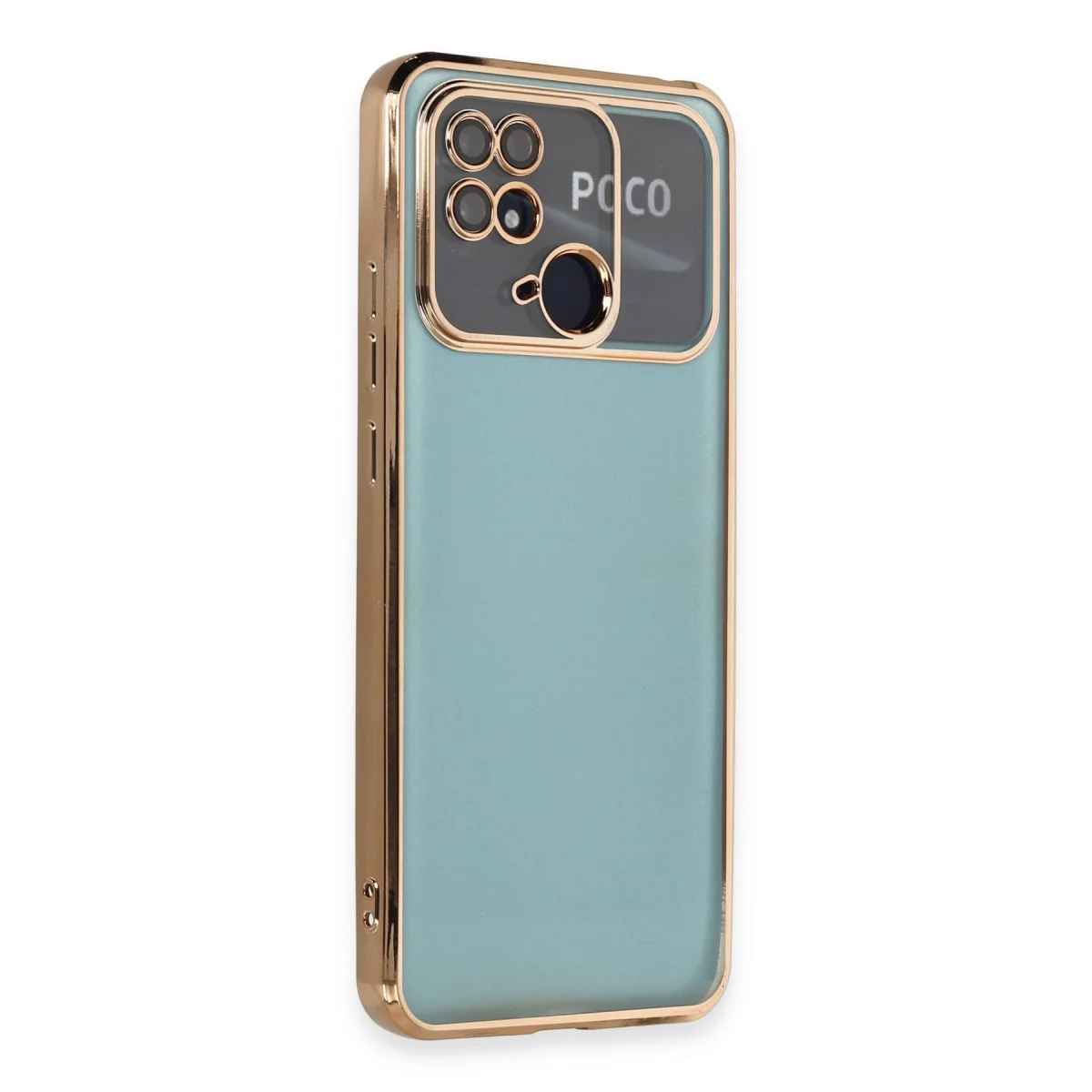 Redmi 10C Kılıf Razer Lensli Silikon - Gold