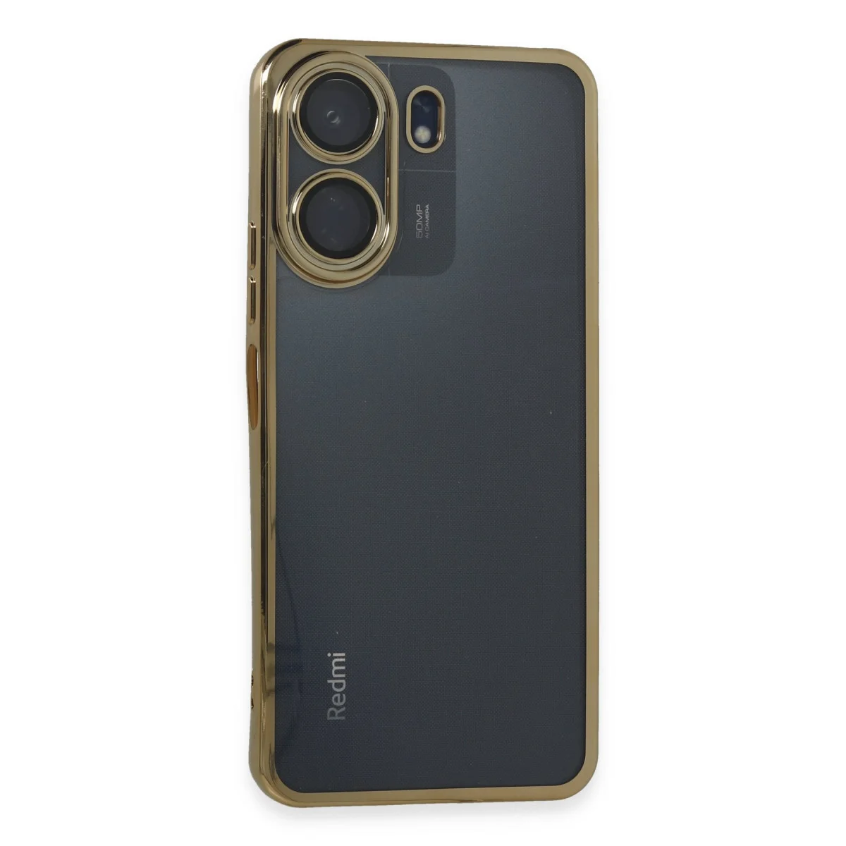 Redmi 13C Kılıf Razer Lensli Silikon - Gold