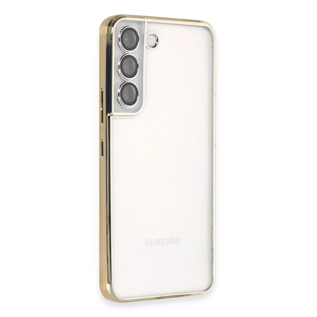 Galaxy S22 Kılıf Razer Lensli Silikon - Gold