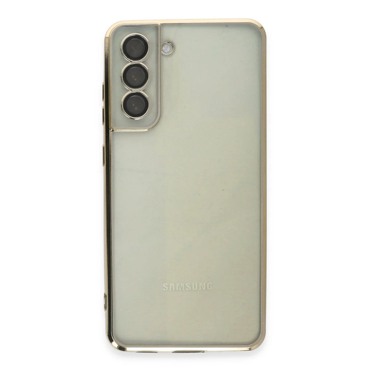 Galaxy S21 FE Kılıf Razer Lensli Silikon - Gold
