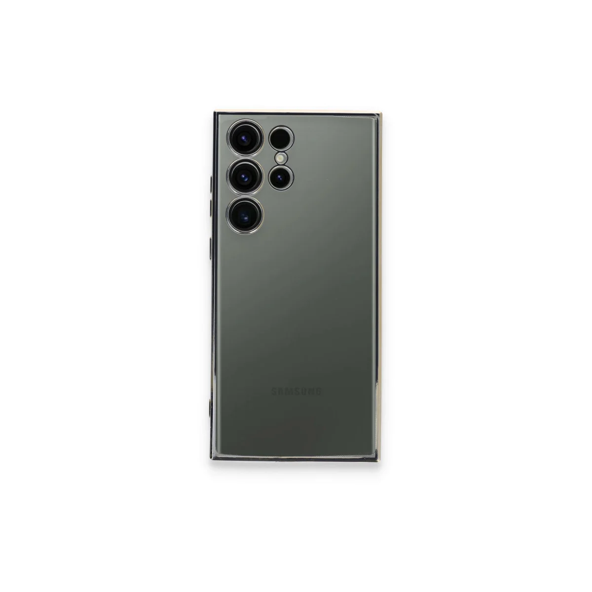 Galaxy S23 Ultra Kılıf Razer Lensli Silikon - Gold