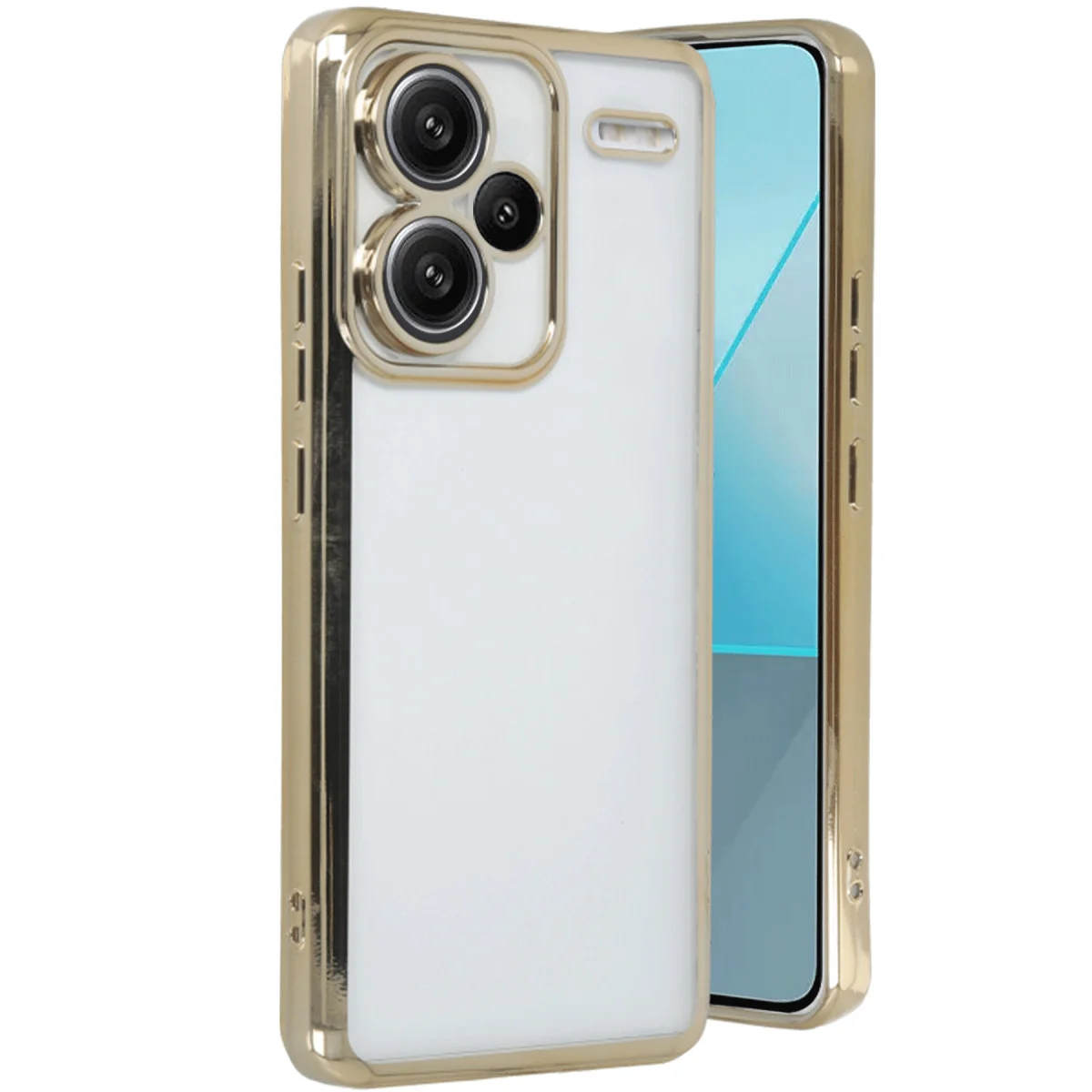Redmi Note 13 Pro Plus Kılıf Razer Lensli Silikon - Gold