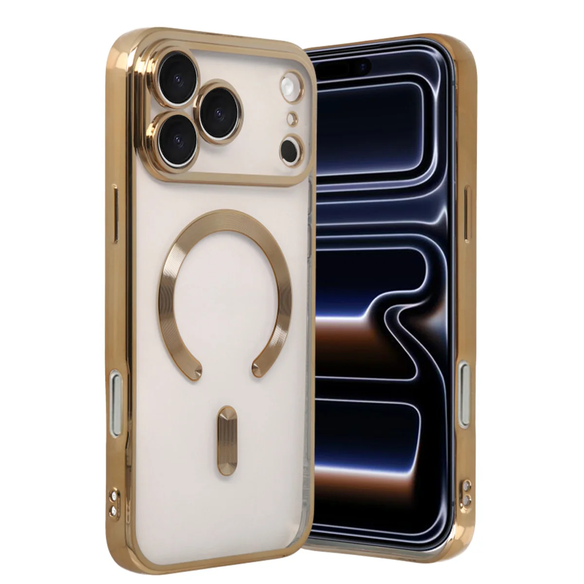 iPhone 17 Pro Max Kross Magneticsafe Kapak - Gold
