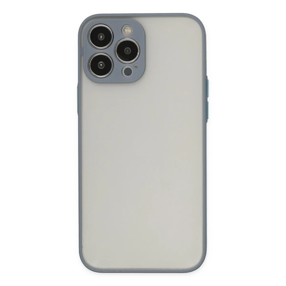 iPhone 13 Pro Kılıf Montreal Silikon Kapak - Gri