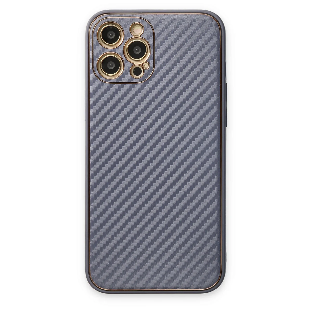 iPhone 12 Pro Kılıf Coco Karbon Silikon - Gri