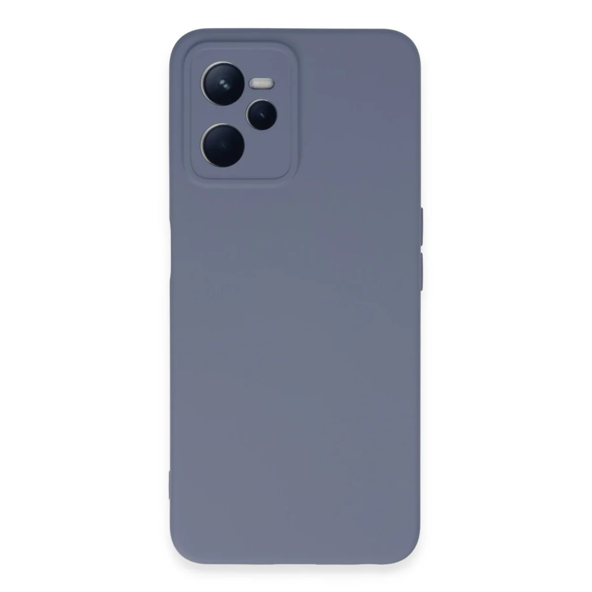 Realme C35 Kılıf Nano içi Kadife Silikon - Gri