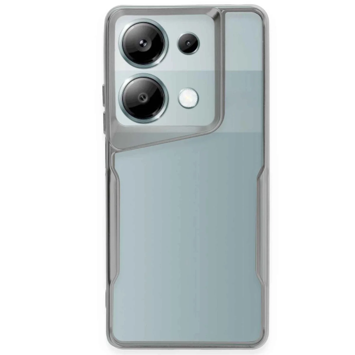 Redmi Note 13 Pro 4G Kılıf Boyi Silikon Kapak - Gümüş