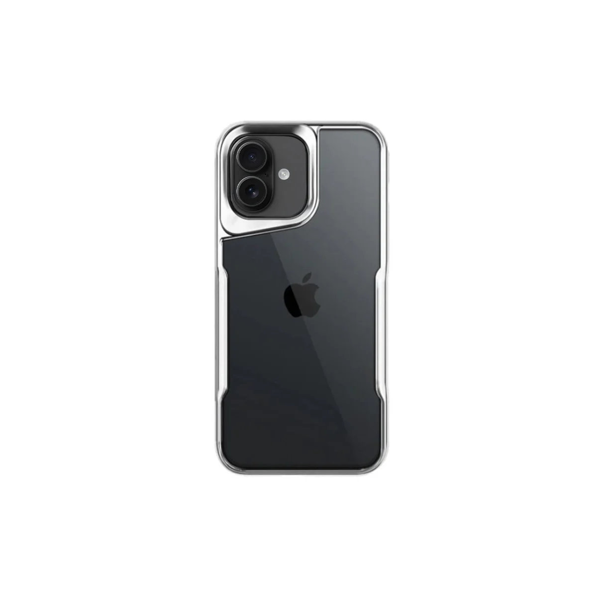 iPhone 16 Plus Kılıf Boyi Silikon Kapak - Gümüş