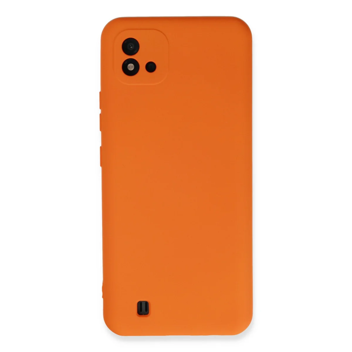 Realme C11 2021 Kılıf Nano içi Kadife Silikon - Turuncu