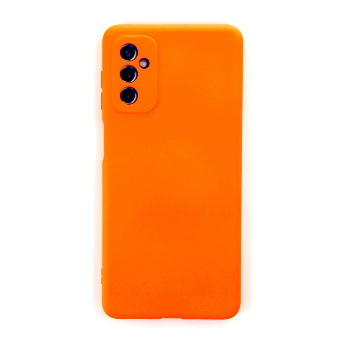 Galaxy M52 5G Kılıf Nano içi Kadife Silikon - Turuncu
