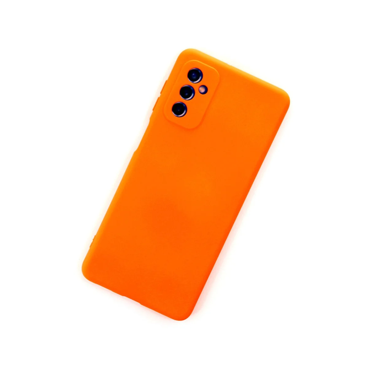 Galaxy M52 5G Kılıf Nano içi Kadife Silikon - Turuncu