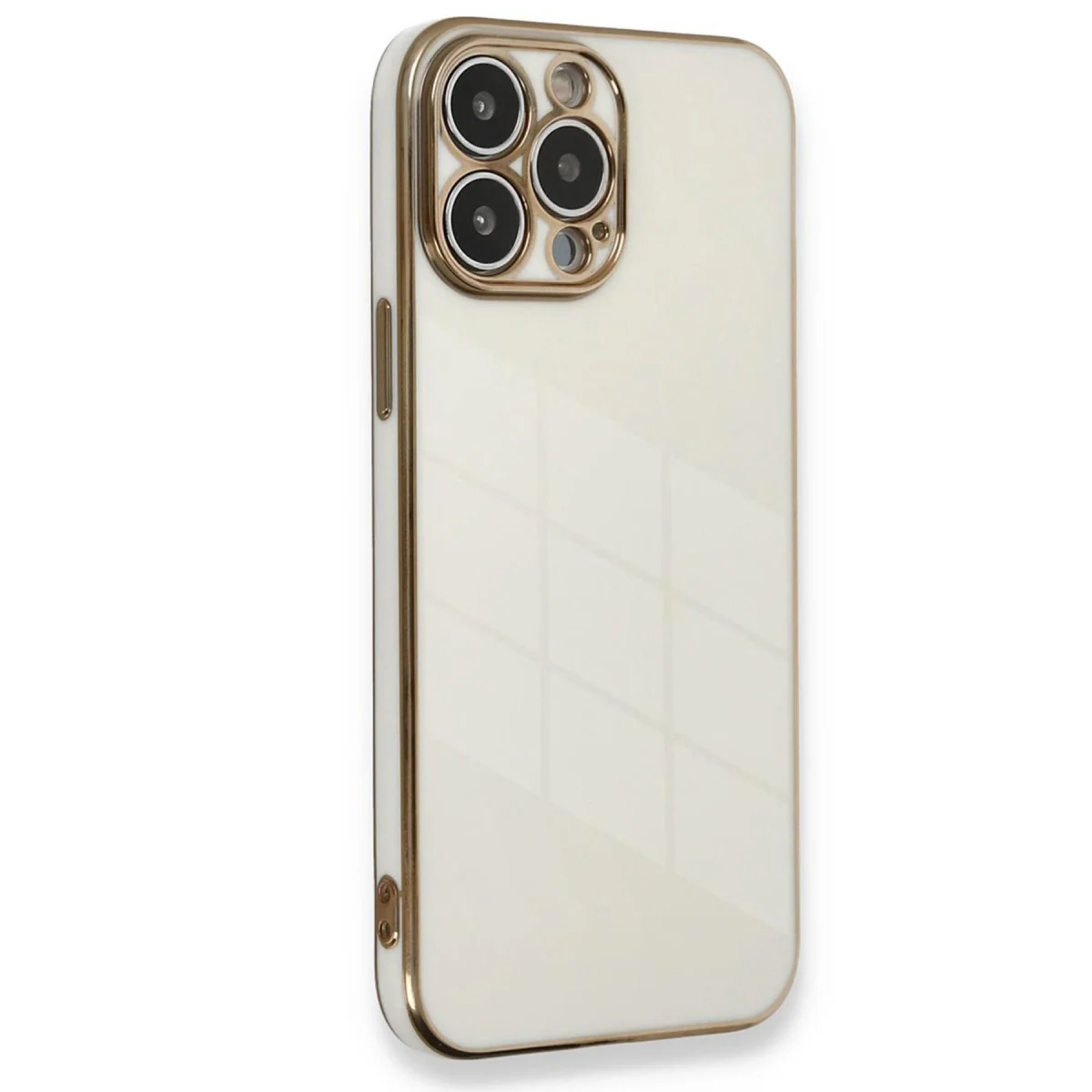 iPhone 15 Pro Kılıf Volet Silikon - Beyaz