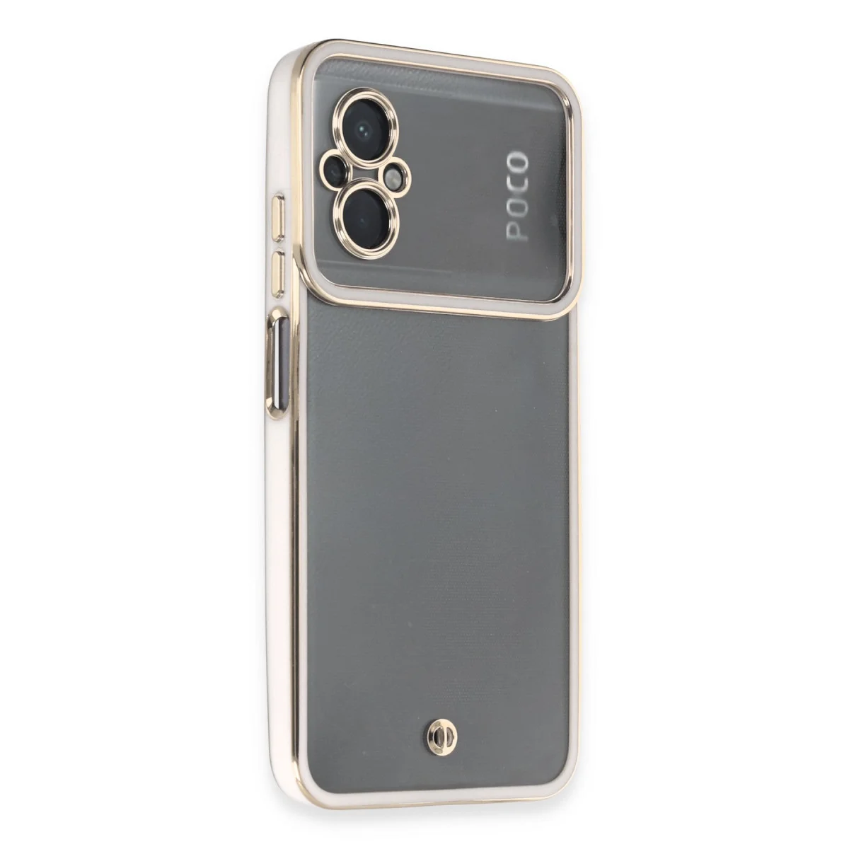 Poco M5 Kılıf Liva Lens Silikon - Beyaz