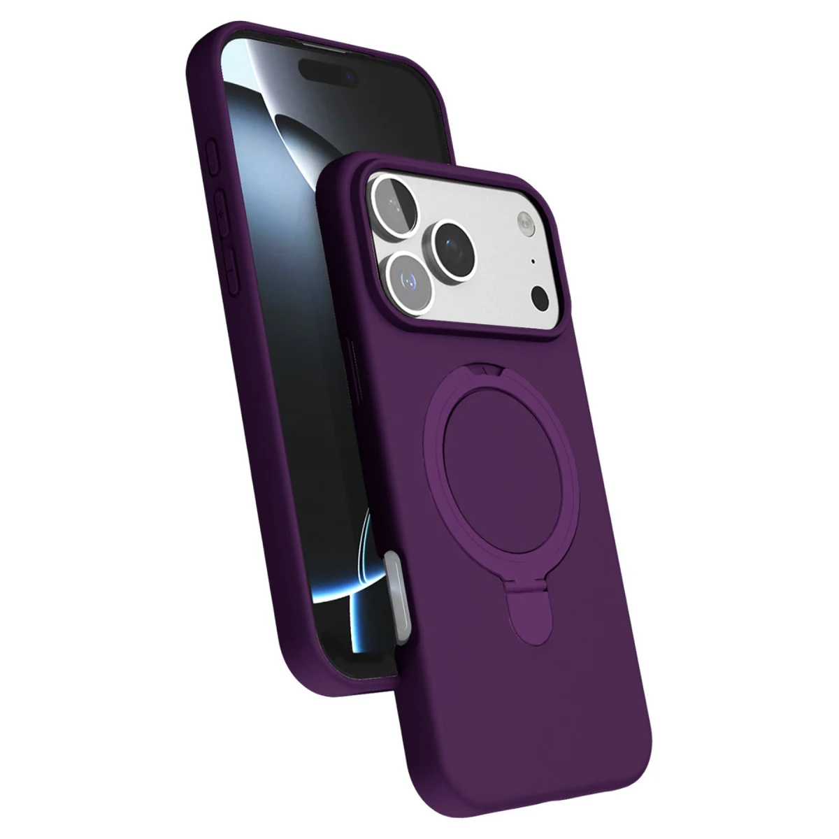 iPhone 17 Pro Max Regal Magsafe Standlı Kapak - Derin Mor