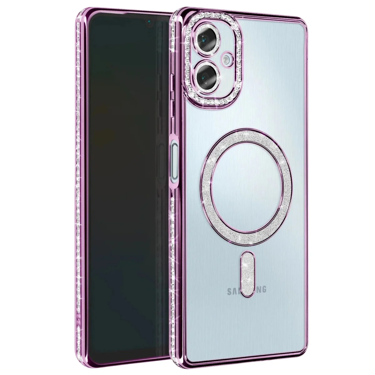 Galaxy A07 4G Joke Simli Magneticsafe Kılıf - Derin Mor