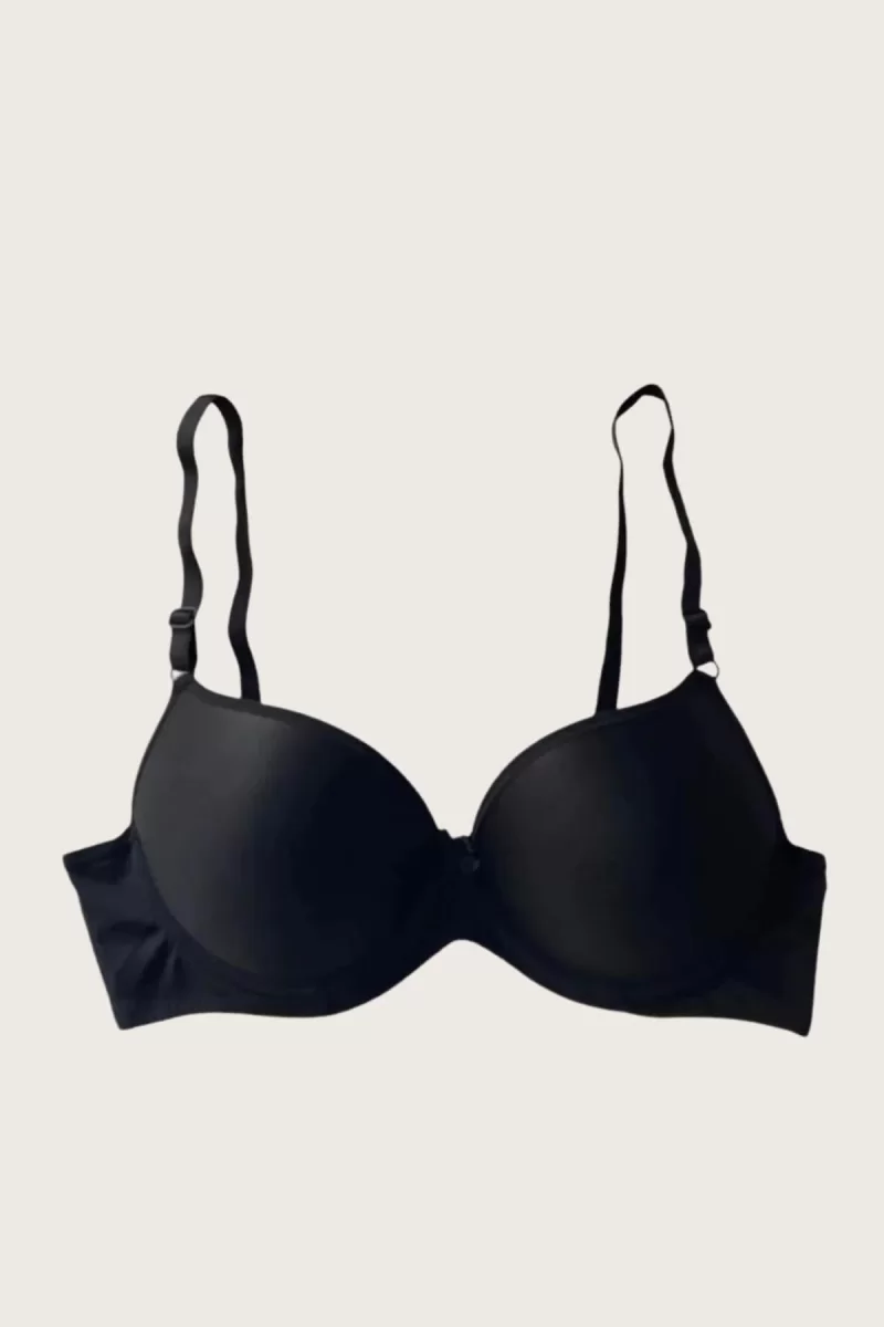 Mikro Kumaş Push Up Dolgulu Balenli Günlük Tek Destekli Sütyen