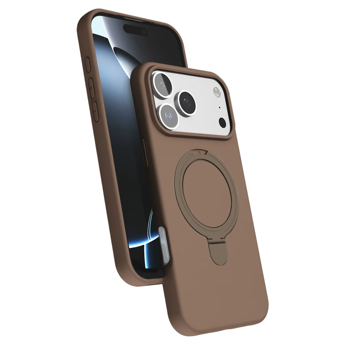 iPhone 17 Pro Regal Magsafe Standlı Kapak - Çöl Titanyum