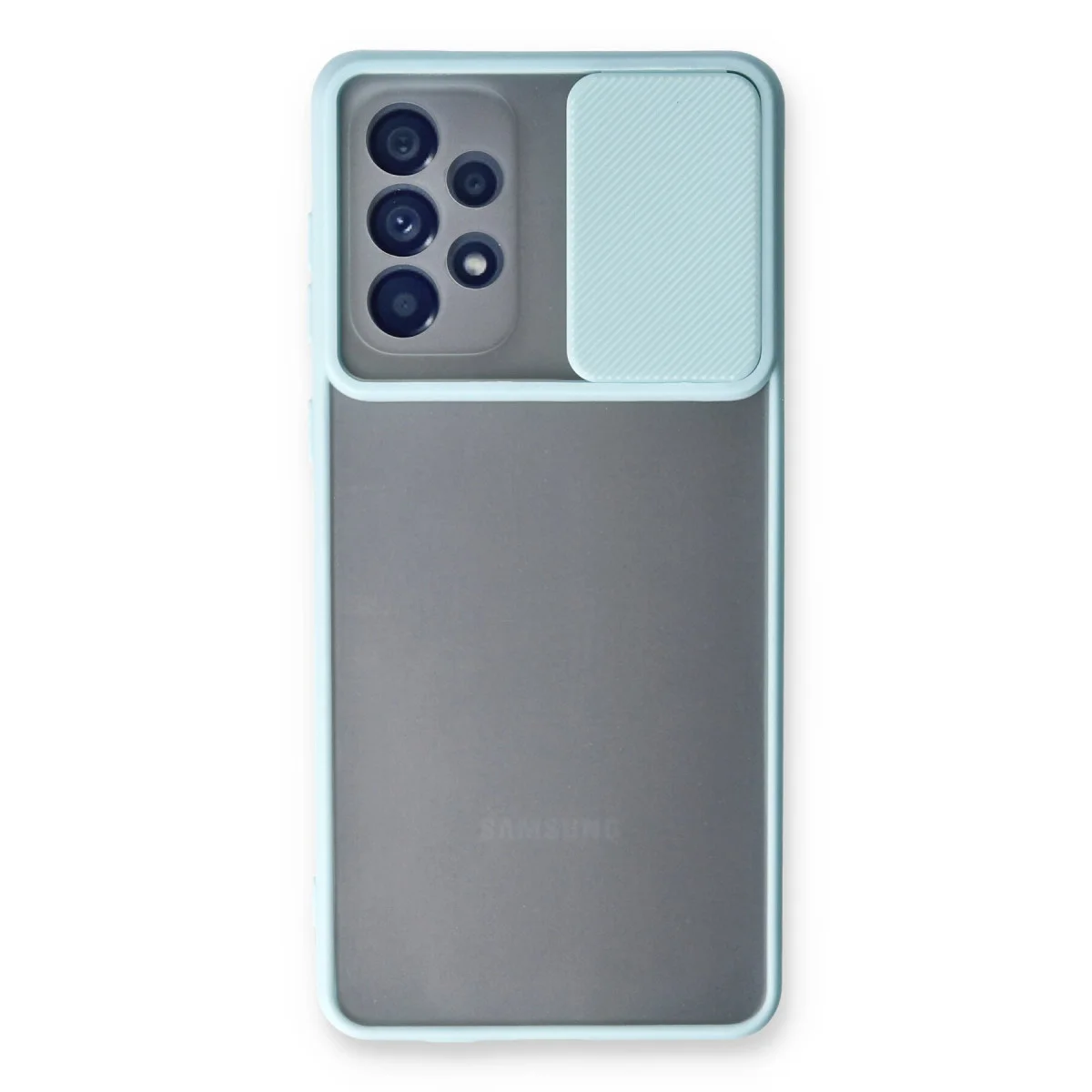 Galaxy A53 5G Kılıf Palm Buzlu Kamera Sürgülü Silikon - Turkuaz