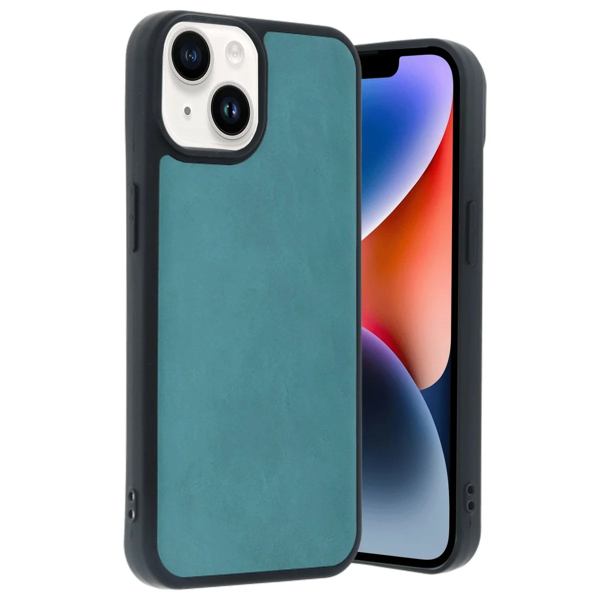 iPhone 15 Kılıf Aras Deri Kapak - Açık Yeşil