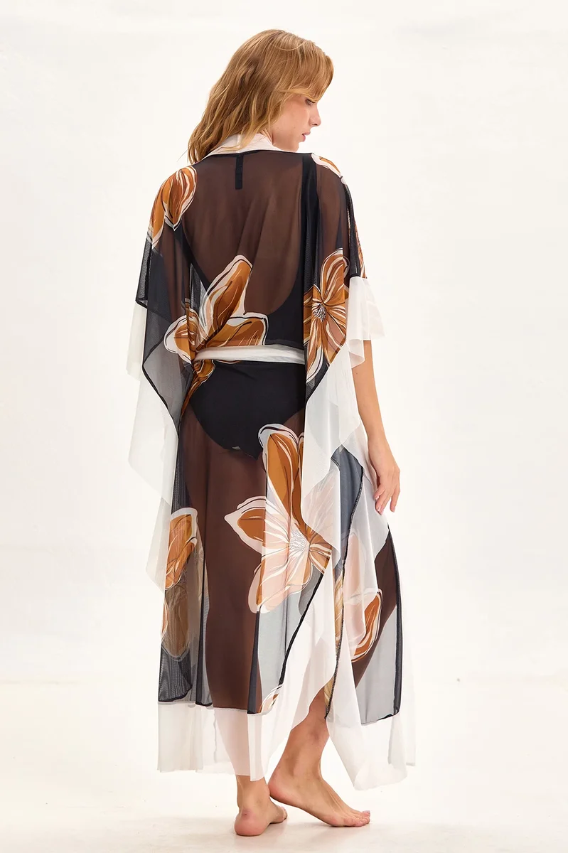 Argento 2153-2061 Kuşaklı Kaftan