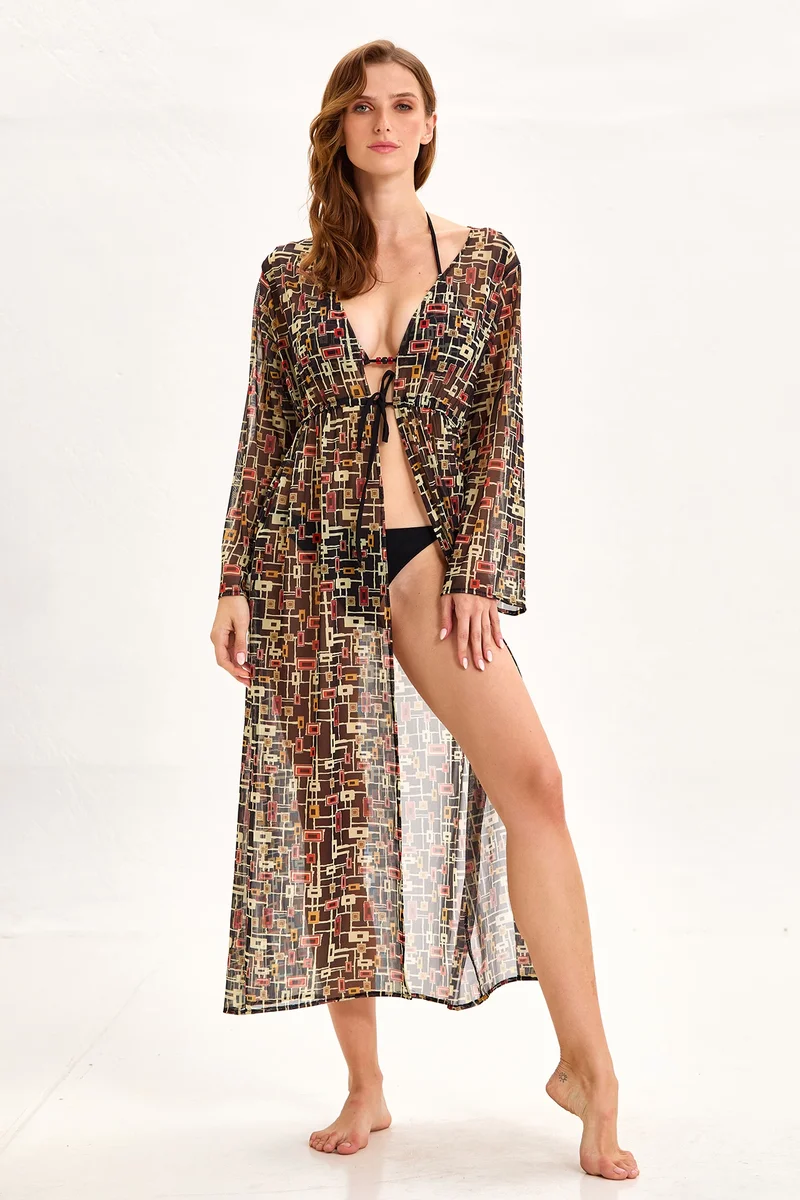 Argento 2106-2062 Önü Açık Uzun Kaftan