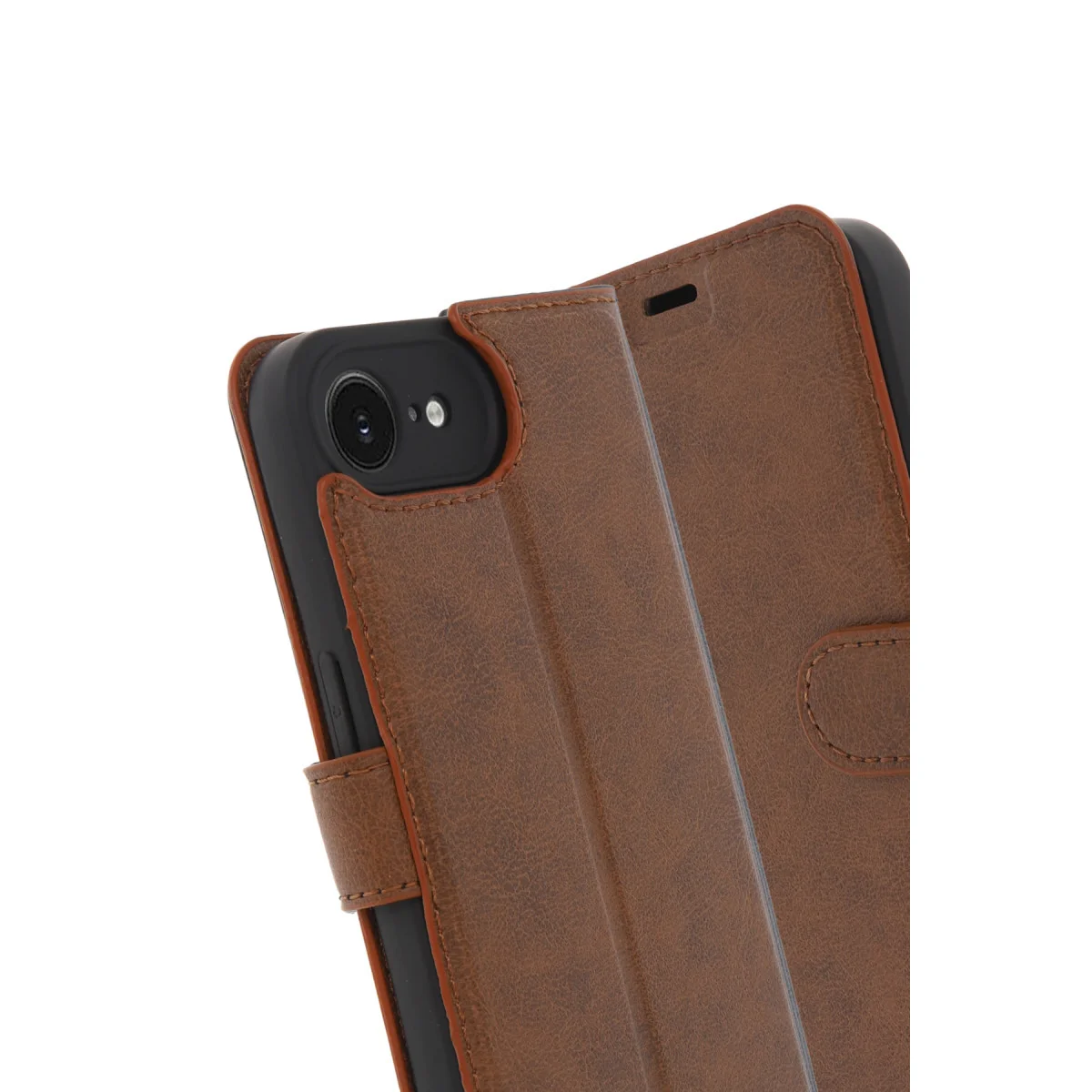 iPhone 16E Kılıf Trend S Plus Kapaklı Kılıf - Taba