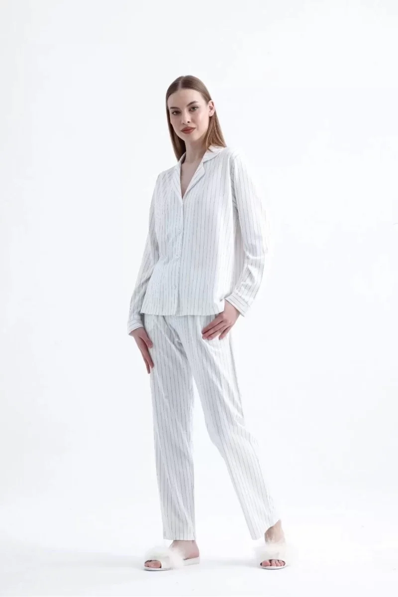 Freshness 775 Kadın Çizgili Penye Pijama Takımı