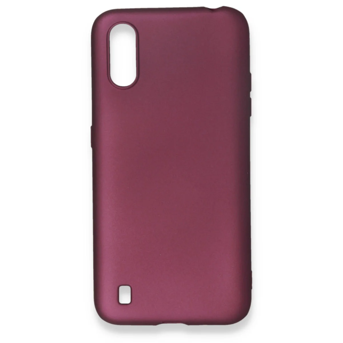 Galaxy A01 Kılıf First Silikon - Mürdüm
