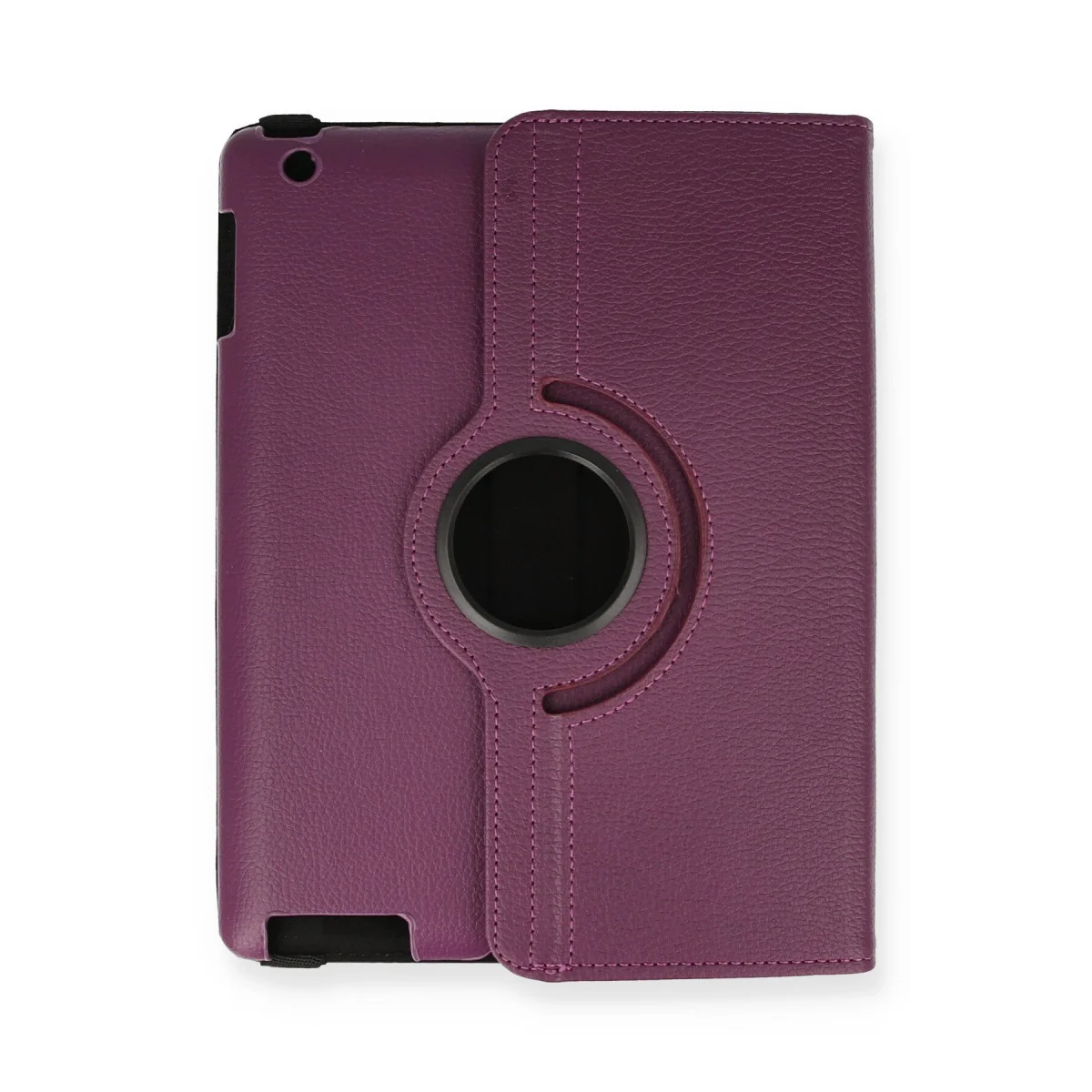iPad 4 9.7 Kılıf 360 Tablet Deri Kılıf - Mürdüm