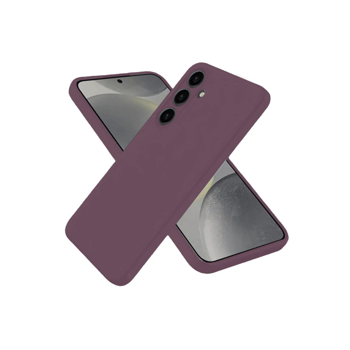 Galaxy A06 Kılıf First Silikon - Mürdüm