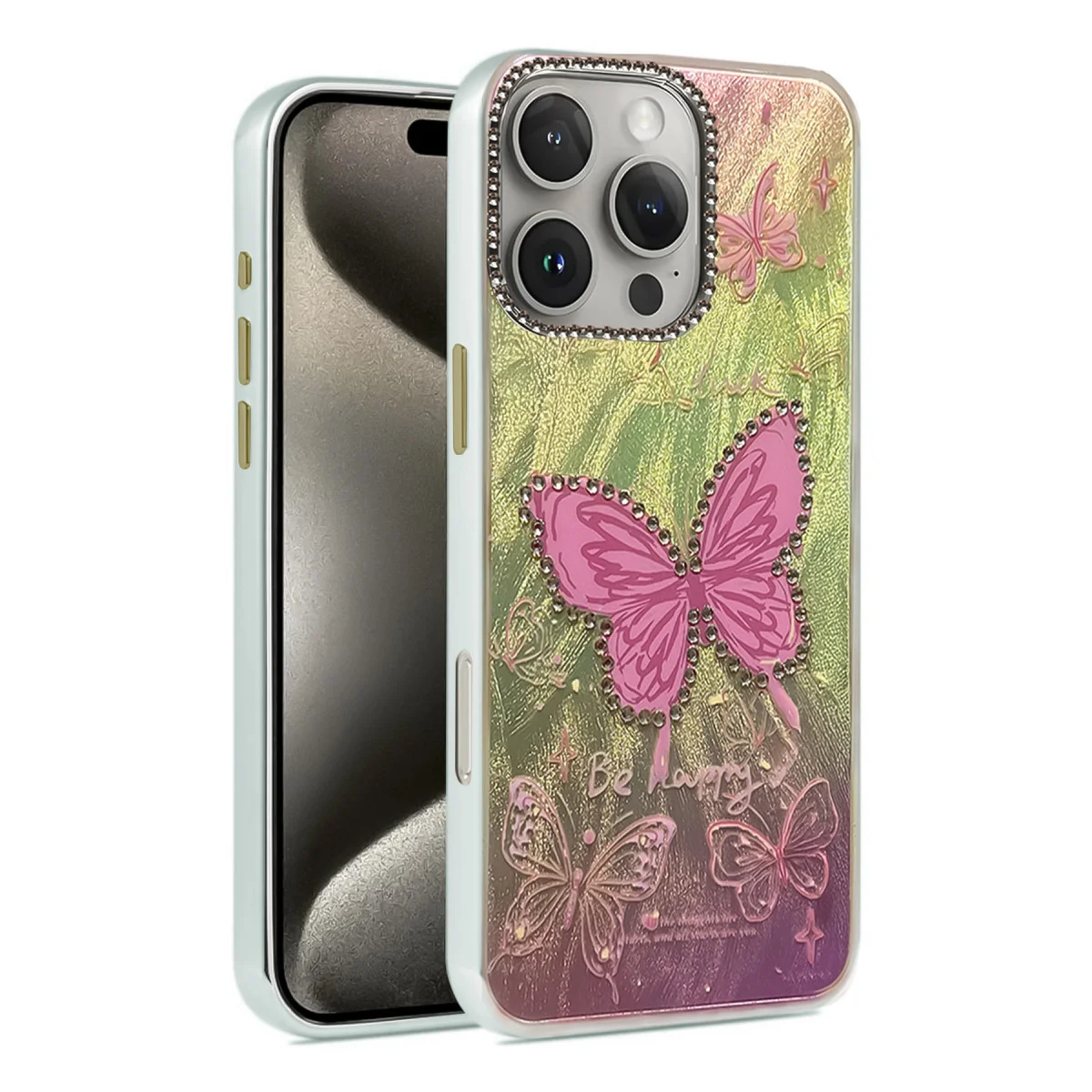 iPhone 16 Pro Kılıf Blade Aynalı Desenli Kapak - Desen 5