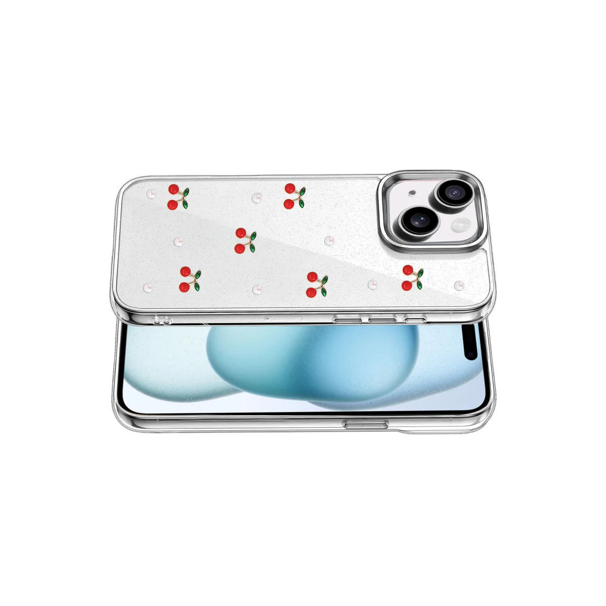 iPhone 15 Fiyonk Desenli Kapak - Desen 9