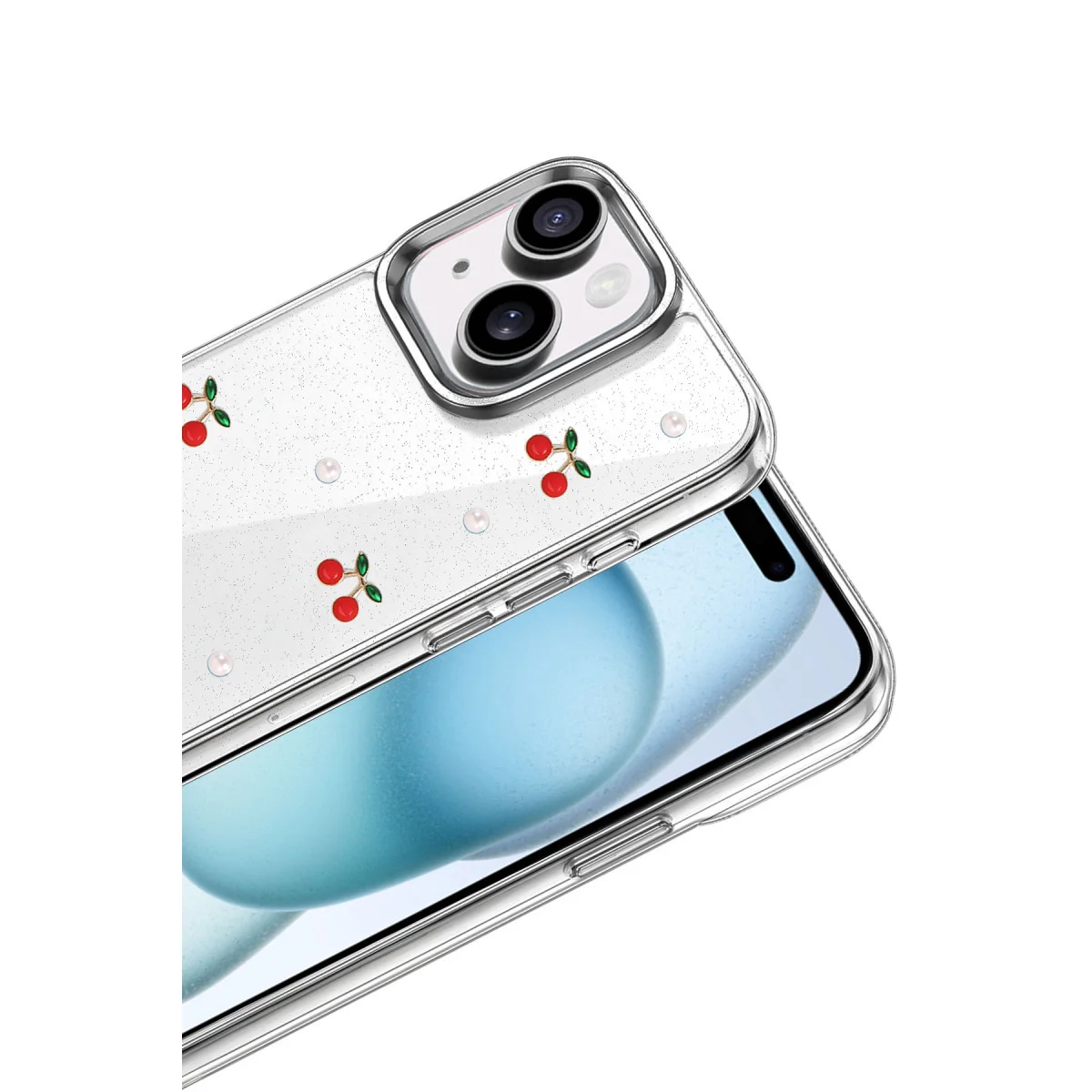 iPhone 15 Plus Fiyonk Desenli Kapak - Desen 9