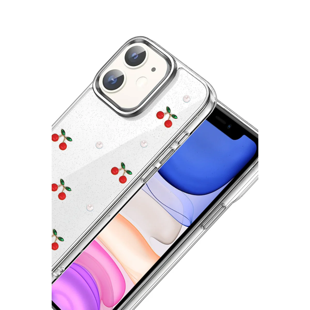 iPhone 12 Fiyonk Desenli Kapak - Desen 9