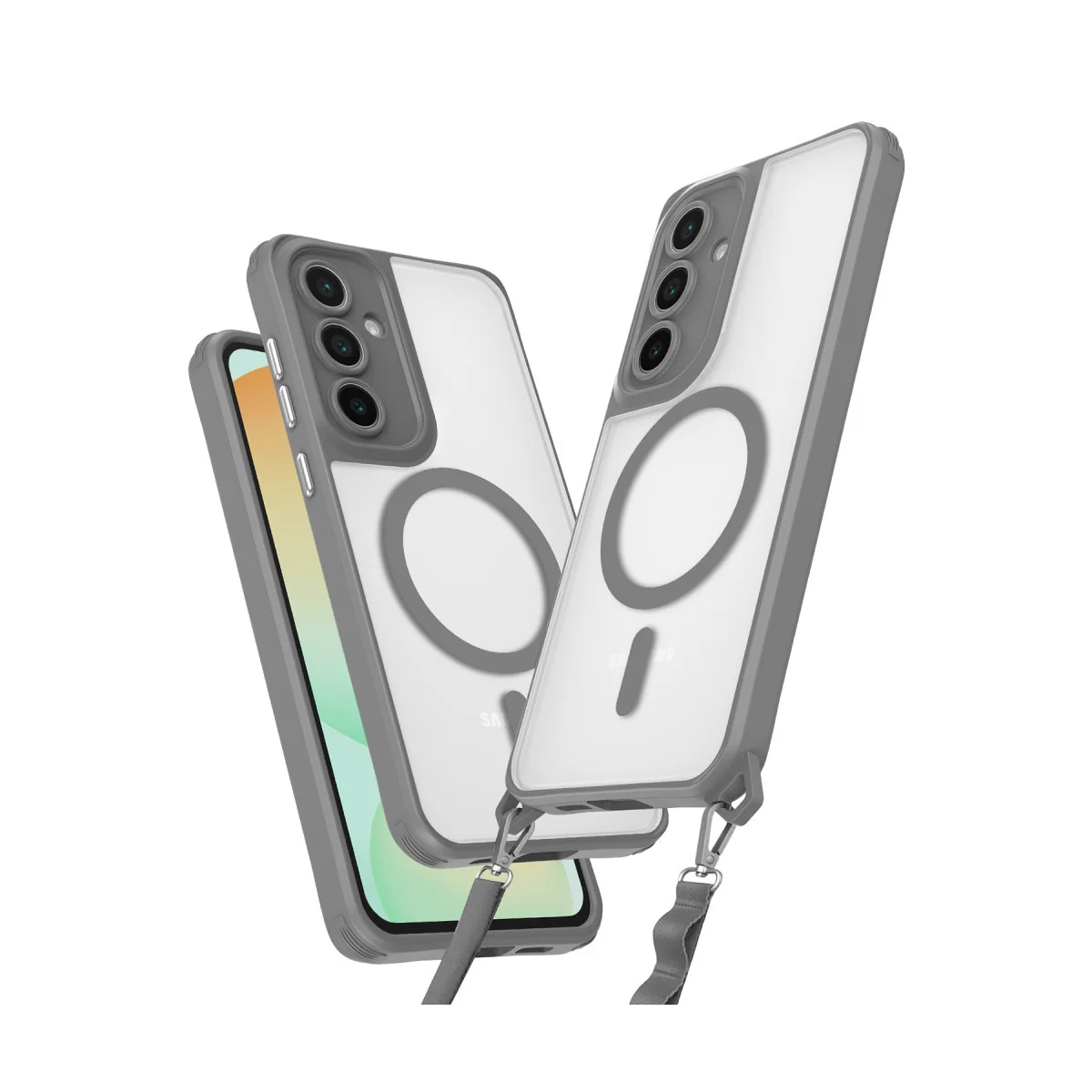 Galaxy S25 Kılıf Enka Magsafe Silikon Kılıf - Titan Gri