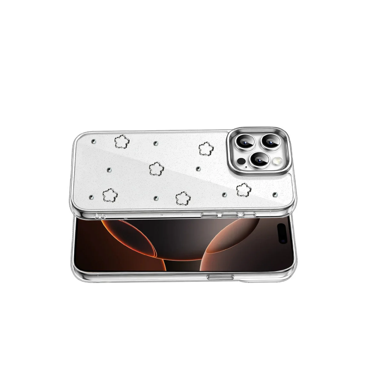 iPhone 16 Pro Max Fiyonk Desenli Kapak - Desen 2