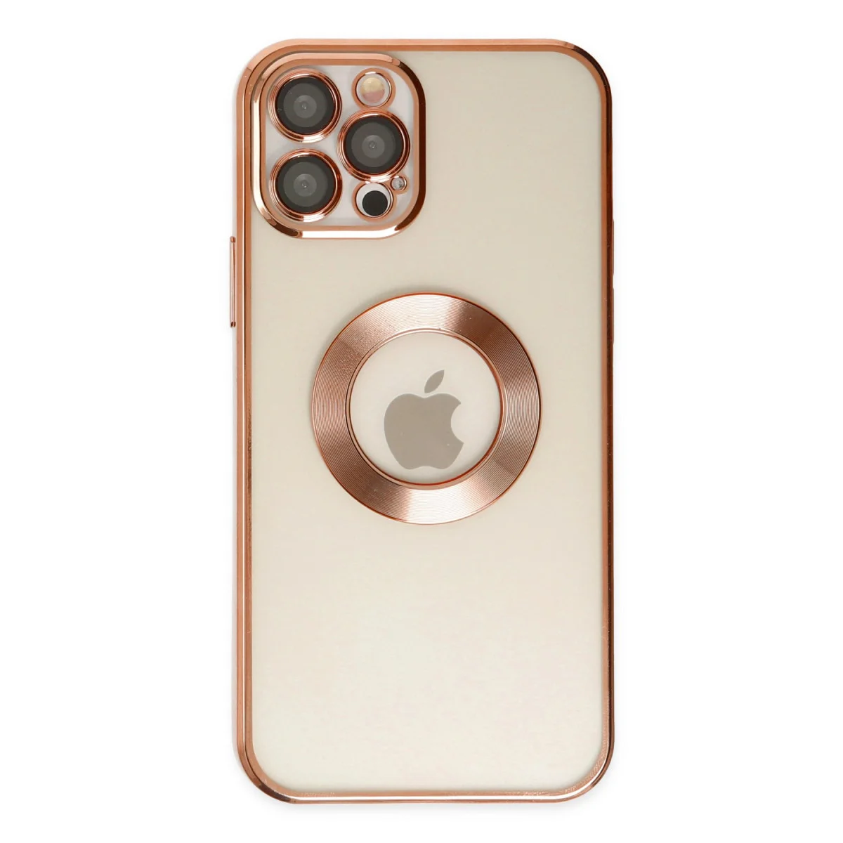 iPhone 12 Pro Kılıf Slot Silikon - Rose Gold