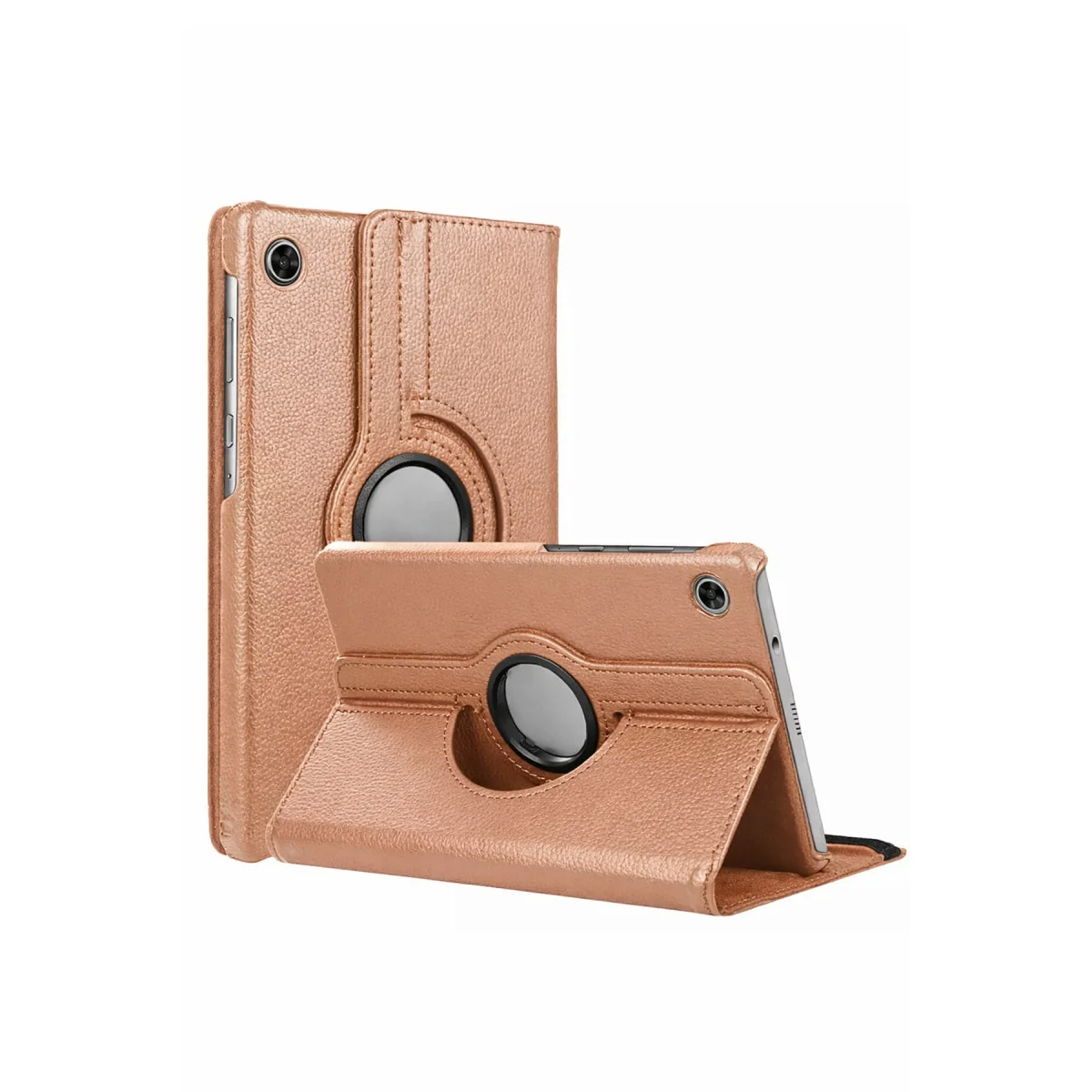 Galaxy Tab A11 360 Tablet Deri Kılıf - Rose Gold