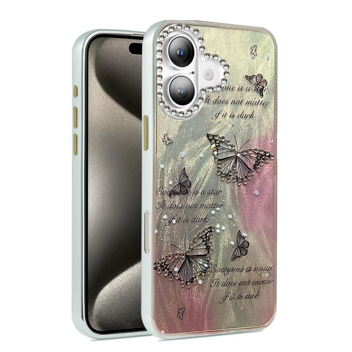 iPhone 16 Plus Kılıf Blade Aynalı Desenli Kapak - Desen 6